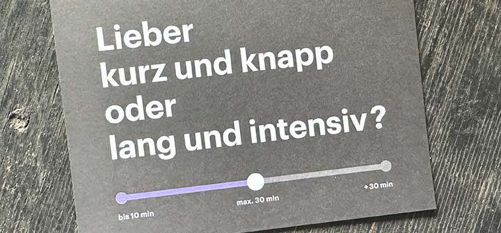 Lieber kurz und knapp